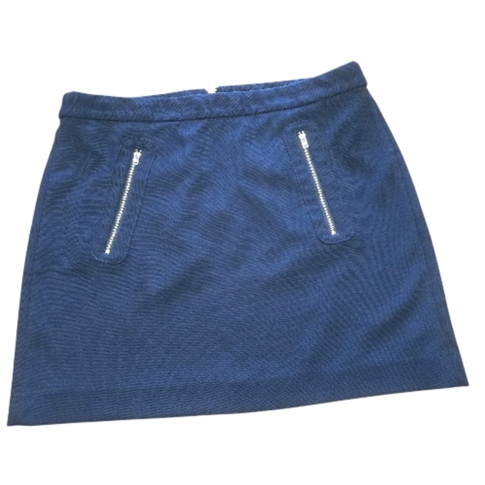 GAP Dark Navy Mini Skirt with Zipper Accents Sz 12